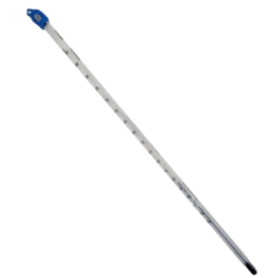 Termometro de vidrio -20  a 150 C liquido azul