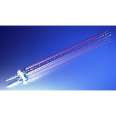 Bureta rápida accured con llave de teflón