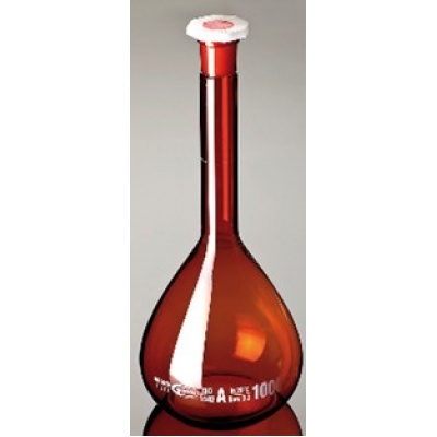 Matraz volumétrico de vidrio clase A  aforado  de 25 ml